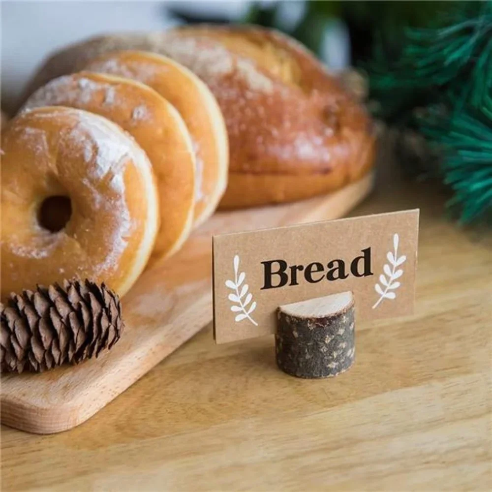 20Pcs Rustic Card Photo Holders and 24Pcs Kraft Cards, Thanksgiving & Wedding